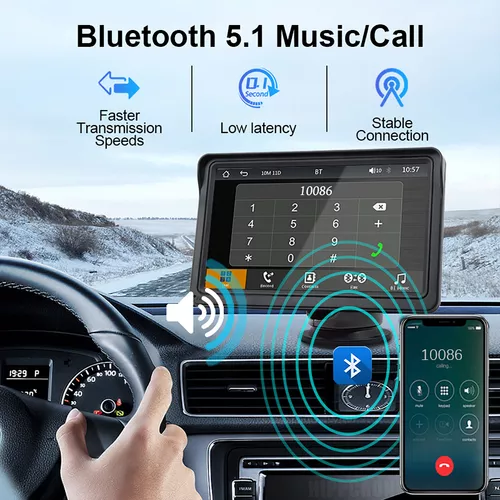 Pantalla multimedia para auto con Carplay y Android Auto con cámara de retroceso - Imagen 3