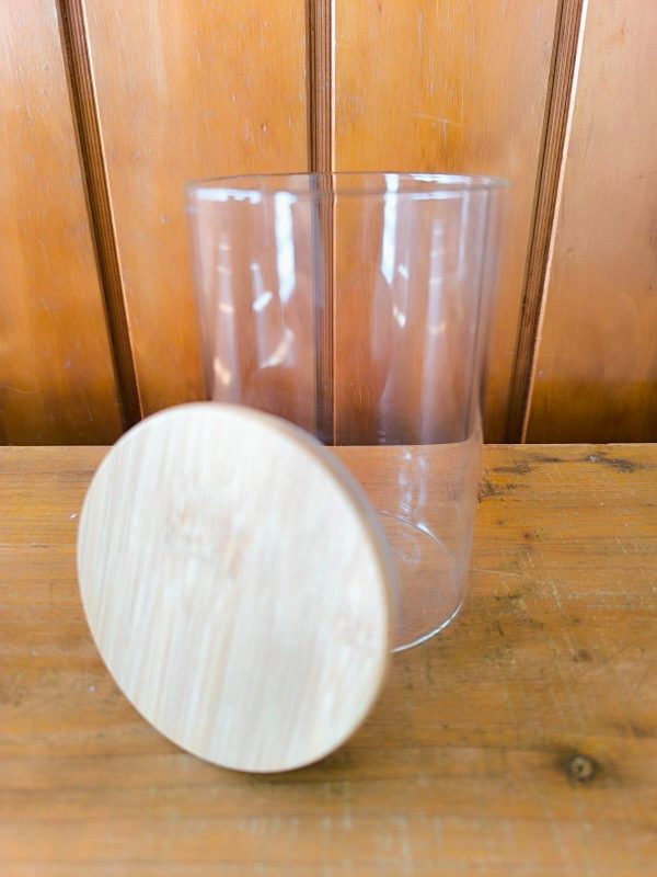 Contenedor de vidrio cilíndrico con tapa hermética [320ml] - Imagen 2