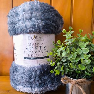 Manta Softy Deluxe - Hiper térmico - [Azúl jaspeado]