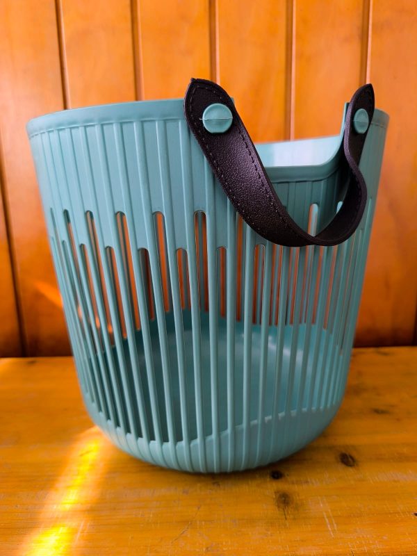 Cesta plástica con asas [Verde]