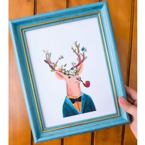 Cuadro 20 x 23 cms [Ciervo con pipa]