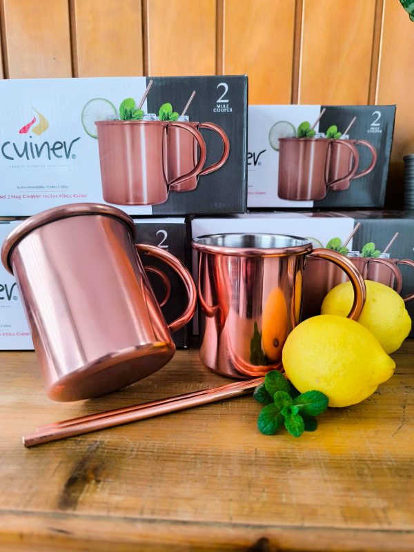 Set 2 MUG Cooper rectos 430cc - Imagen 2