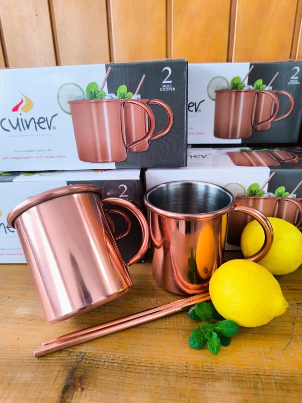 Set 2 MUG Cooper rectos 430cc - Imagen 3