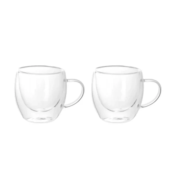 Set 2 Tazas Vidrio Doble Pared [70ml c/u]