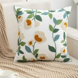 Funda bordada [Flor Naranja]